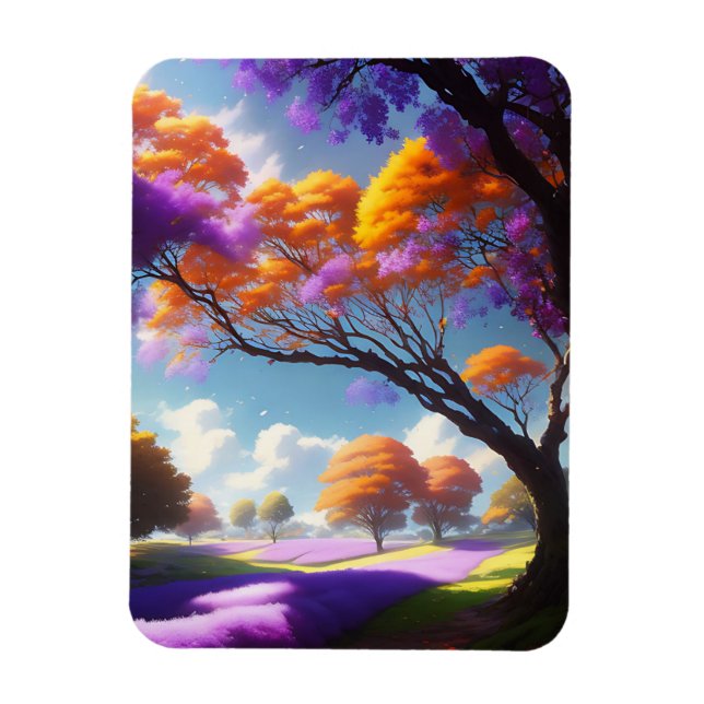 Ímã Sonhos lavandas Sob O Céu De Jacaranda, (Vertical)