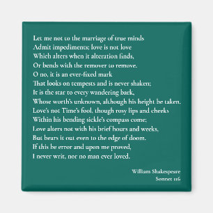 Imã Sonnet 116Deixe-me não ao casamento das mentes ver