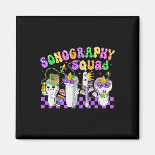 Imã Sonografia Engraçada Esquadrão Mardi Gras Carnaval