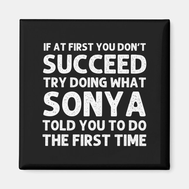 Imã Sonya Name D Birthday Funny Christmas J  (Frente)