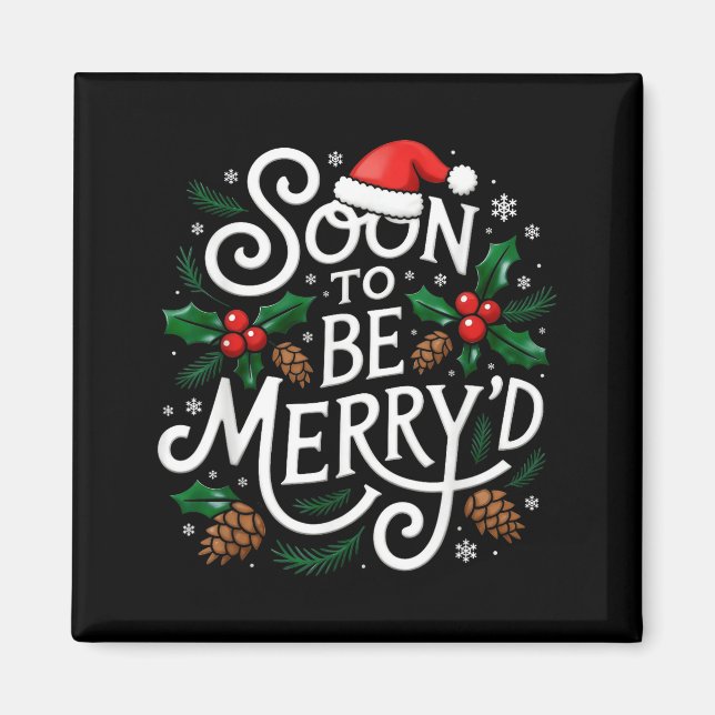 Imã Soon To Be Merry'd Christmas Engaged Fiance Santa  (Frente)