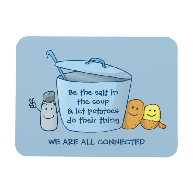 Ímã Sopa de Batata de Salty (Horizontal)