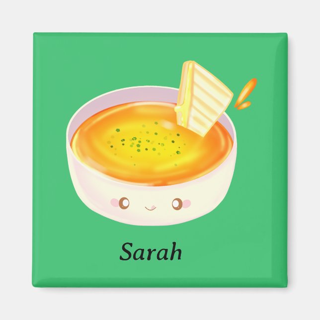 Imã Sopa De Tomate E Sanduíche De Queijo Grelhado (Frente)