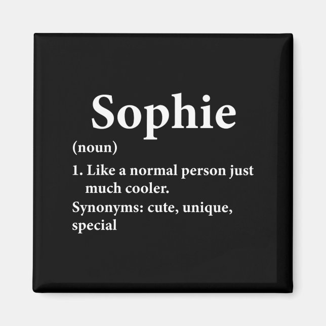 Imã Sophie Name Definition Funny D  (Frente)
