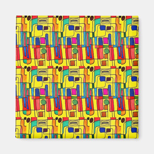 Imã "Soprando no vento" Magneta da Abstrato da máquina (Frente)