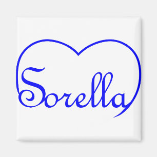 Imã Sorella Italian Sister heart Blue