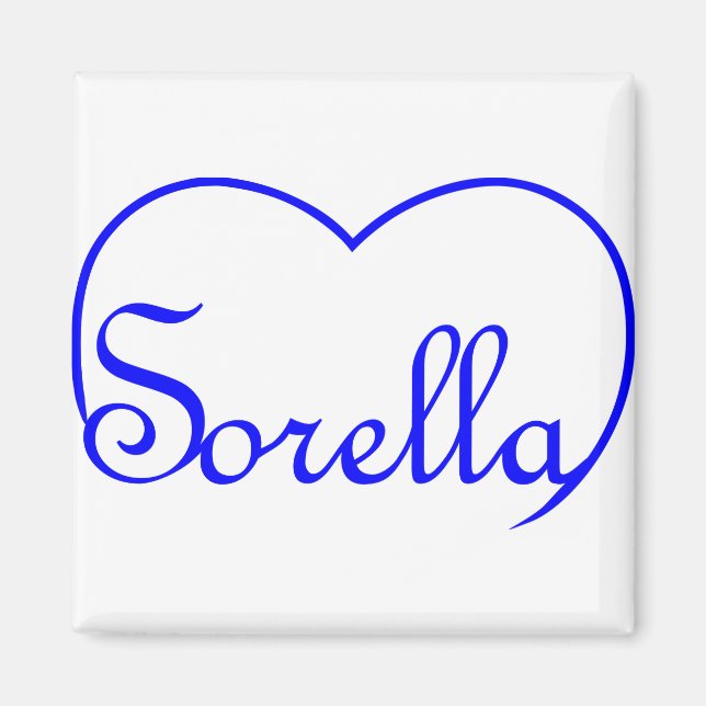 Imã Sorella Italian Sister heart Blue (Frente)