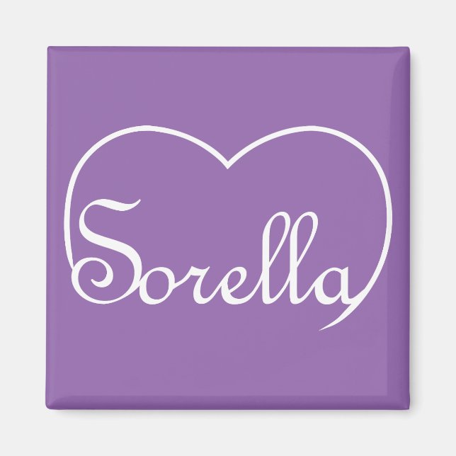 Imã Sorella Italian Sister heart white (Frente)