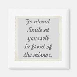 Imã Sorria para si mesmo.