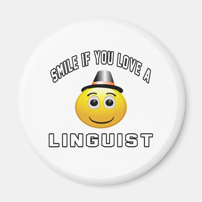 Imã sorria se você ama um linguista. (Frente)