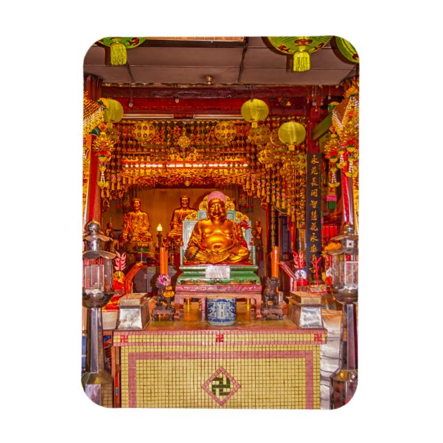 Ímã Sorrindo Buda no Templo Chinês, Bangkok (Vertical)