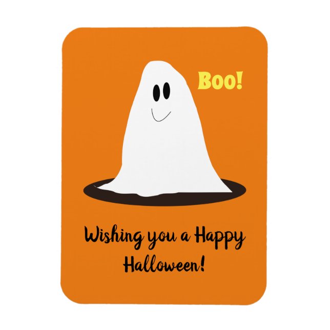 Ímã Sorrindo o Magneta do Halloween Fantasma (Vertical)