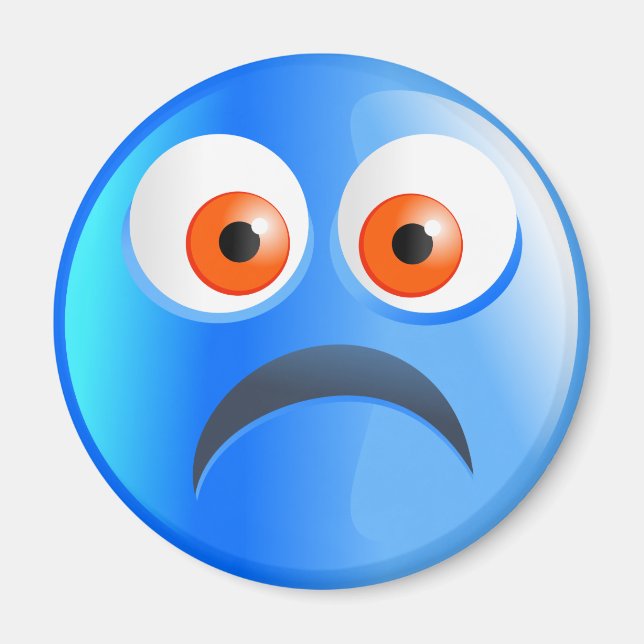 Imã Sorriso Azul Triste (Frente)