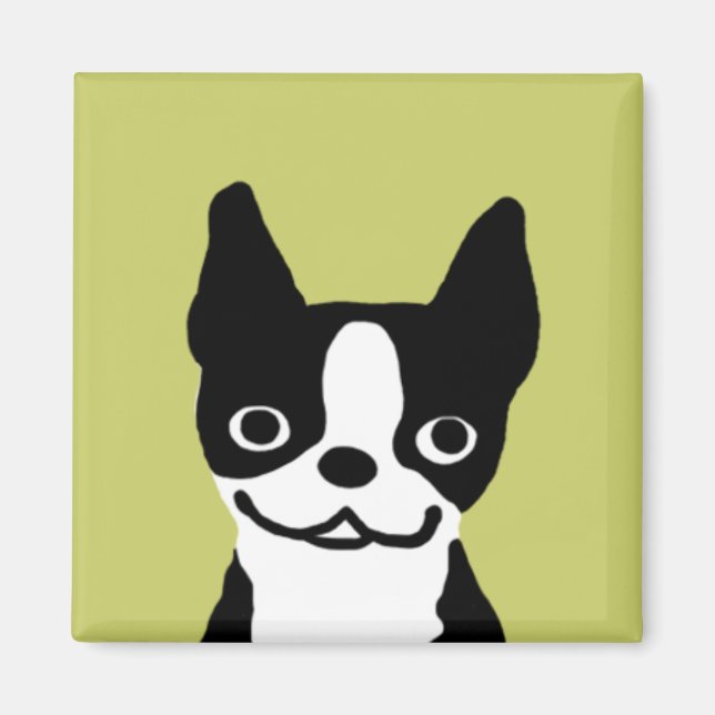 Imã Sorriso de Boston Terrier (Frente)