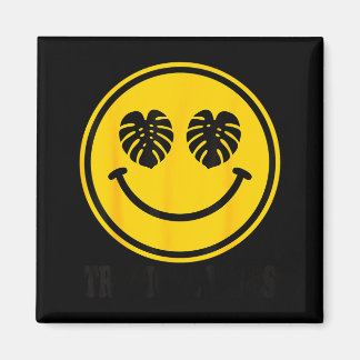 Imã Sorriso de folha de Monstera vibrações tropicais p