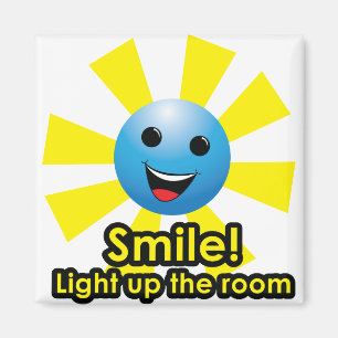 Imã Sorriso! Ilumine acima a sala - ímã