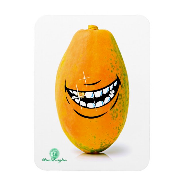 Ímã Sorriso Pawpaw conheceu 'n Goue Tand (Vertical)