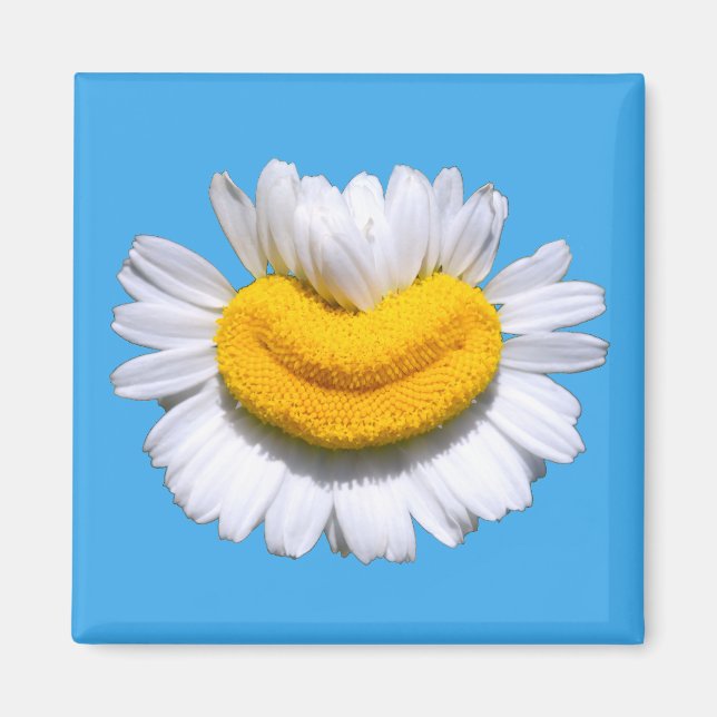 Imã Sorriso Radiante de Camomila Feliz  (Frente)