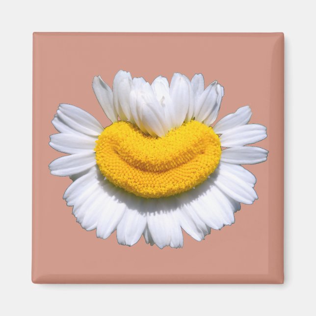 Imã Sorriso Radiante de Camomila Feliz  (Frente)