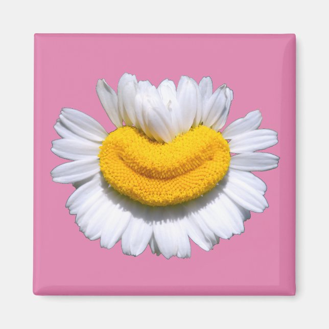 Imã Sorriso Radiante de Camomila Feliz  (Frente)