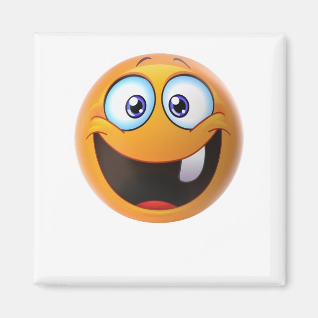 Imã Sorriso sem dentes Amarelo (Frente)