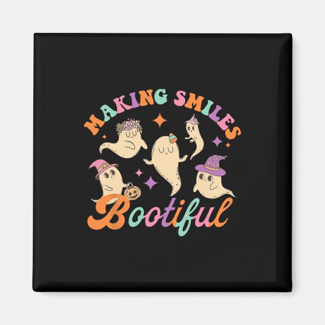 Imã Sorrisos Bootizando Engraçado Fantasma Dentista Ha (Frente)