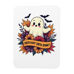 Ímã Sorta Sweet Sorta Spooky Halloween Ghost Fall Love