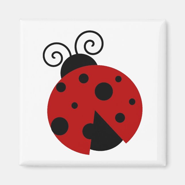 Imã Sorte ser um belo cartoon Ladybug (Frente)