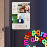 Ímã Sorte ter o Dia de os pais Magnet do Papa 2<br><div class="desc">Magneta moderna de Dia de os pais, personalizada com 2 de suas fotos favoritas, que são moldadas e moldadas com colchetes. O design diz: "Somos tão sortudos em tê-lo... Dia de os pais FELIZ para o melhor papa do mundo" em tipografia de fontes magras e escrita à mão. O ímã...</div>