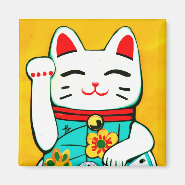 Imã Sortudo Maneki Neko (Frente)