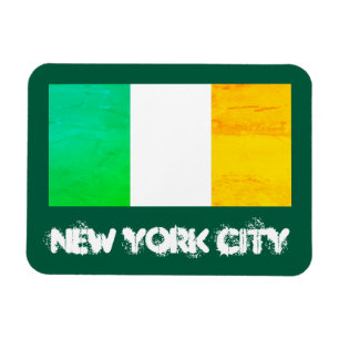 Ímã Sortudo na Cidade de Nova York - Bandeira Irlandes