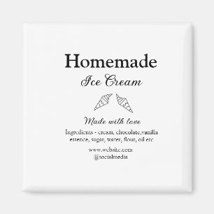 Imã Sorvete caseiro adiciona ingredientes feitos com a