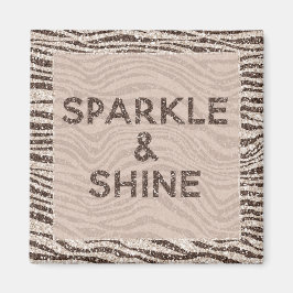 Imã Sorvete Castanho-Blush Zebra Sonho Glitter