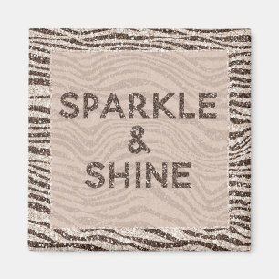 Imã Sorvete Castanho-Blush Zebra Sonho Glitter