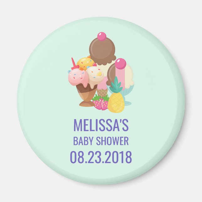 Imã Sorvete com Chá de fraldas de borrifagem (Frente)