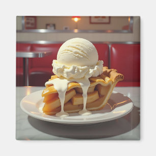 Imã Sorvete de Apple Pie e Vanilla no Diner