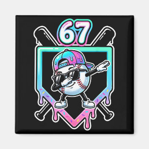 Imã Sorvete de Beisebol Drip 67 Jogador Dabbing Seis S