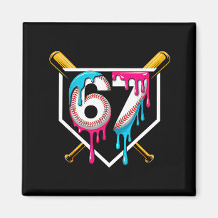 Imã Sorvete de Beisebol Gotejante Número 67 Jogador 67