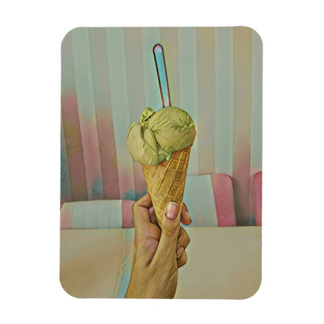 Ímã Sorvete de chocolate (Vertical)