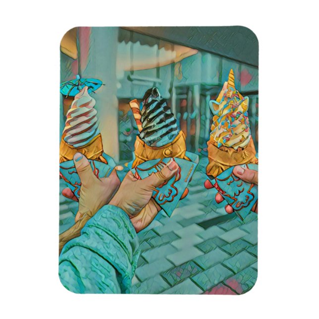 Ímã Sorvete de chocolate (Vertical)