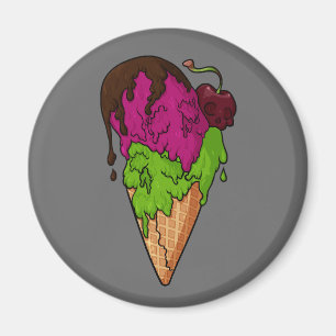 Imã Sorvete de crânio de Berry Doce