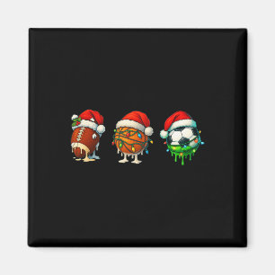 Imã Sorvete de Futebol de Natal do Papai Noel Bysketby