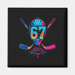 Imã Sorvete De Hockey Gotejamento Número 67 Jogador 67