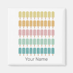 Imã Sorvete de poços de popa Retro Summer Design