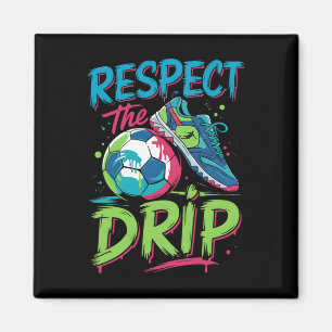 Imã Sorvete Derretendo Drip de Futebol Respeite o Garo