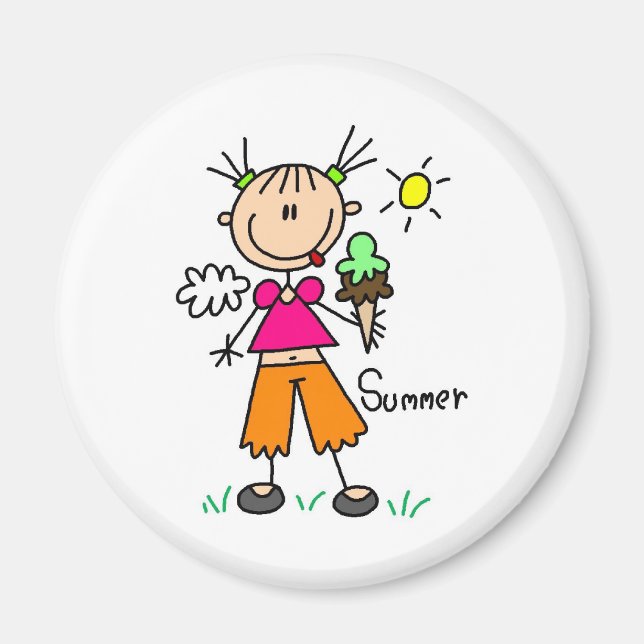 Imã Sorvete Em Um Magneto De Verão Quente (Frente)