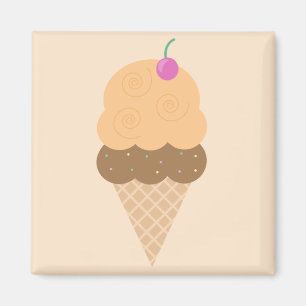 Imã Sorvete Laranja Cone
