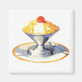 Imã Sorvete Vintage sundae retro sobremesa comida
