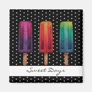 Imã Sorvetes bonitos do Popsicle da aguarela