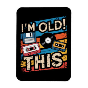 Ímã Sou Essa Velha Nostalgia de Música Retro Colorida